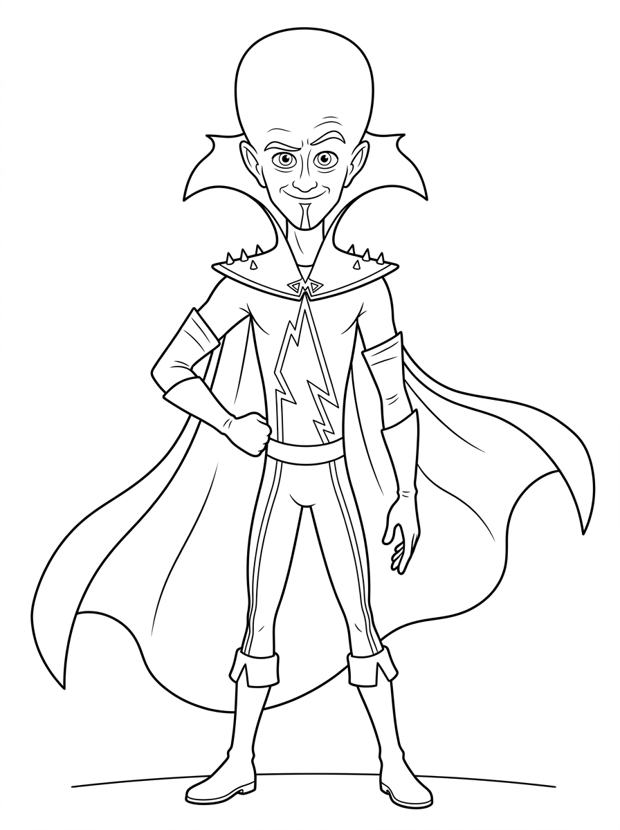 Megamind Coloring Pages 3 easy cute Megamind coloring pages