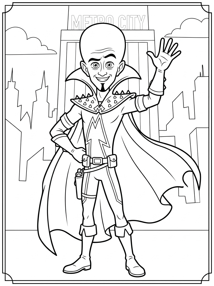 Megamind Coloring Pages 5 coloring pages Megamind