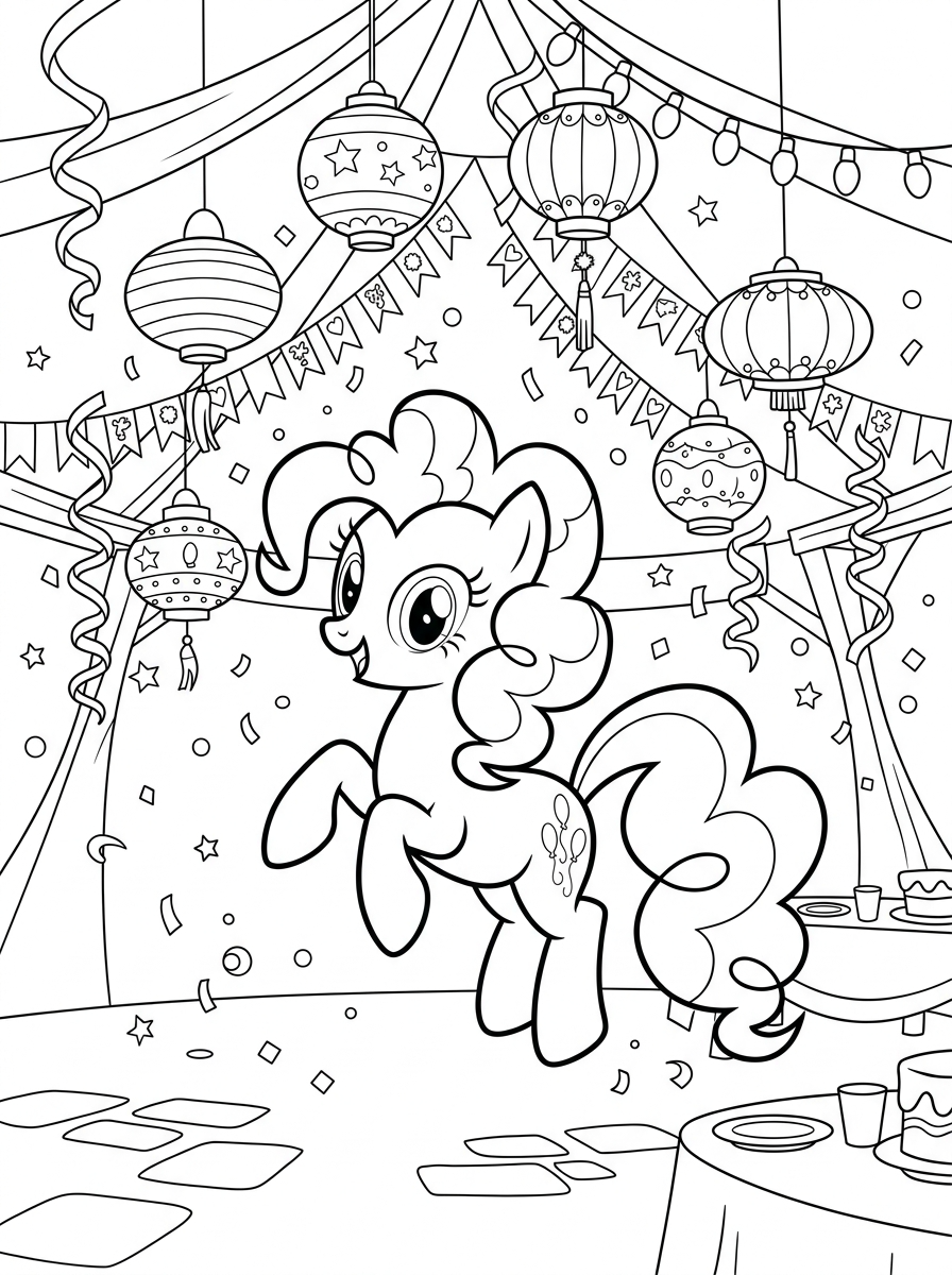 Kolorowanki Pinkie Pie 22 Kolorowanki Pinkie Pie dla dorosłych łatwe 1