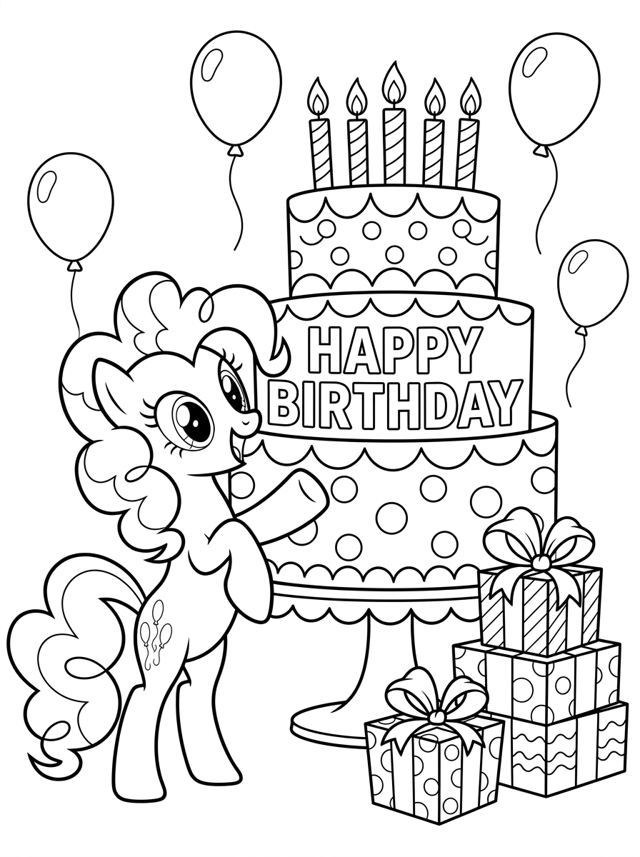 Kolorowanki Pinkie Pie 6 szczegółowe kolorowanki Pinkie Pie