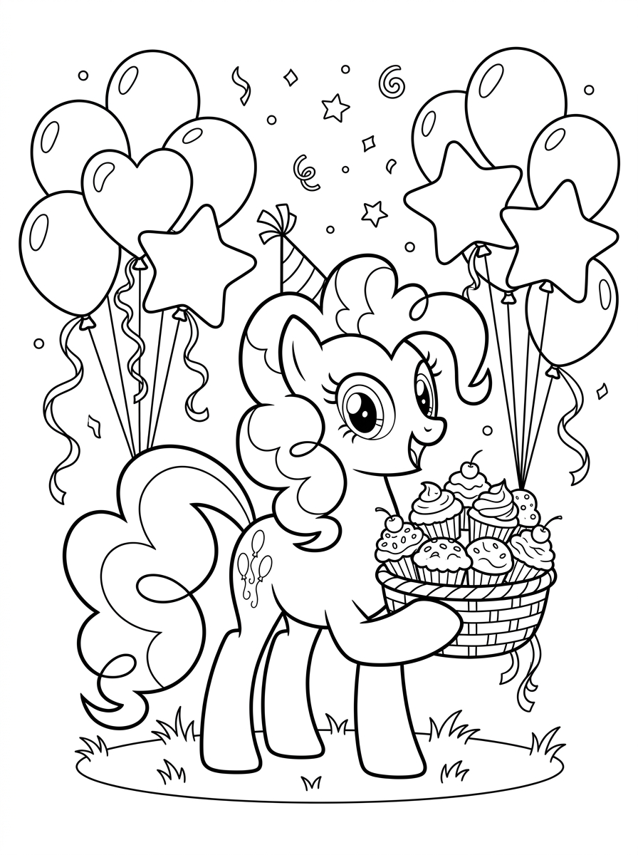 Kolorowanki Pinkie Pie 7 staromodne kolorowanki Pinkie Pie