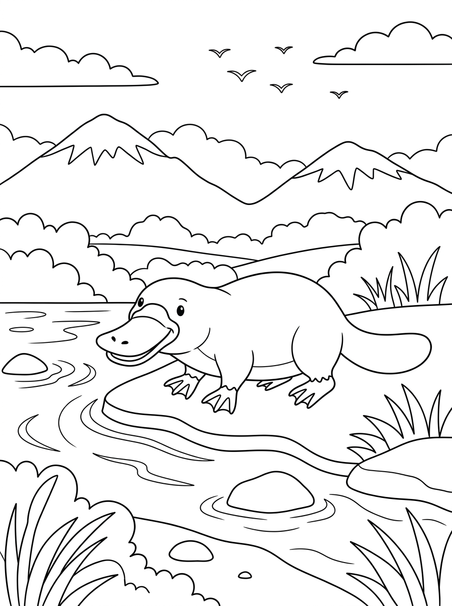 free adult Platypus coloring pages