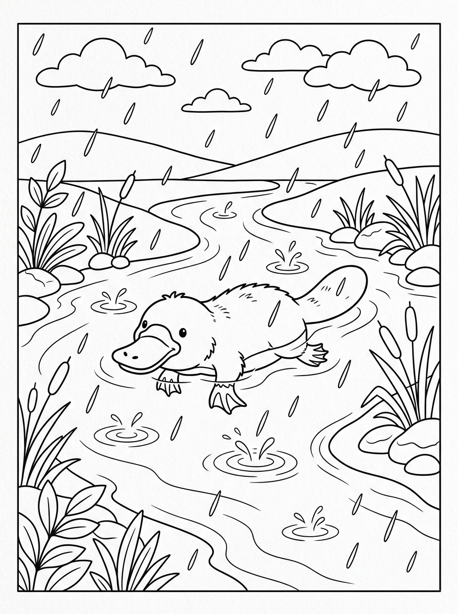 free Platypus tree coloring pages
