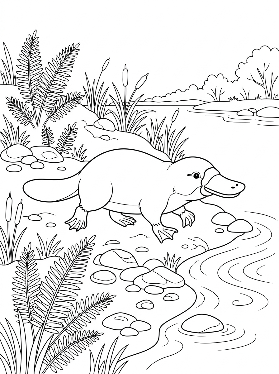 free printable coloring pages Platypus