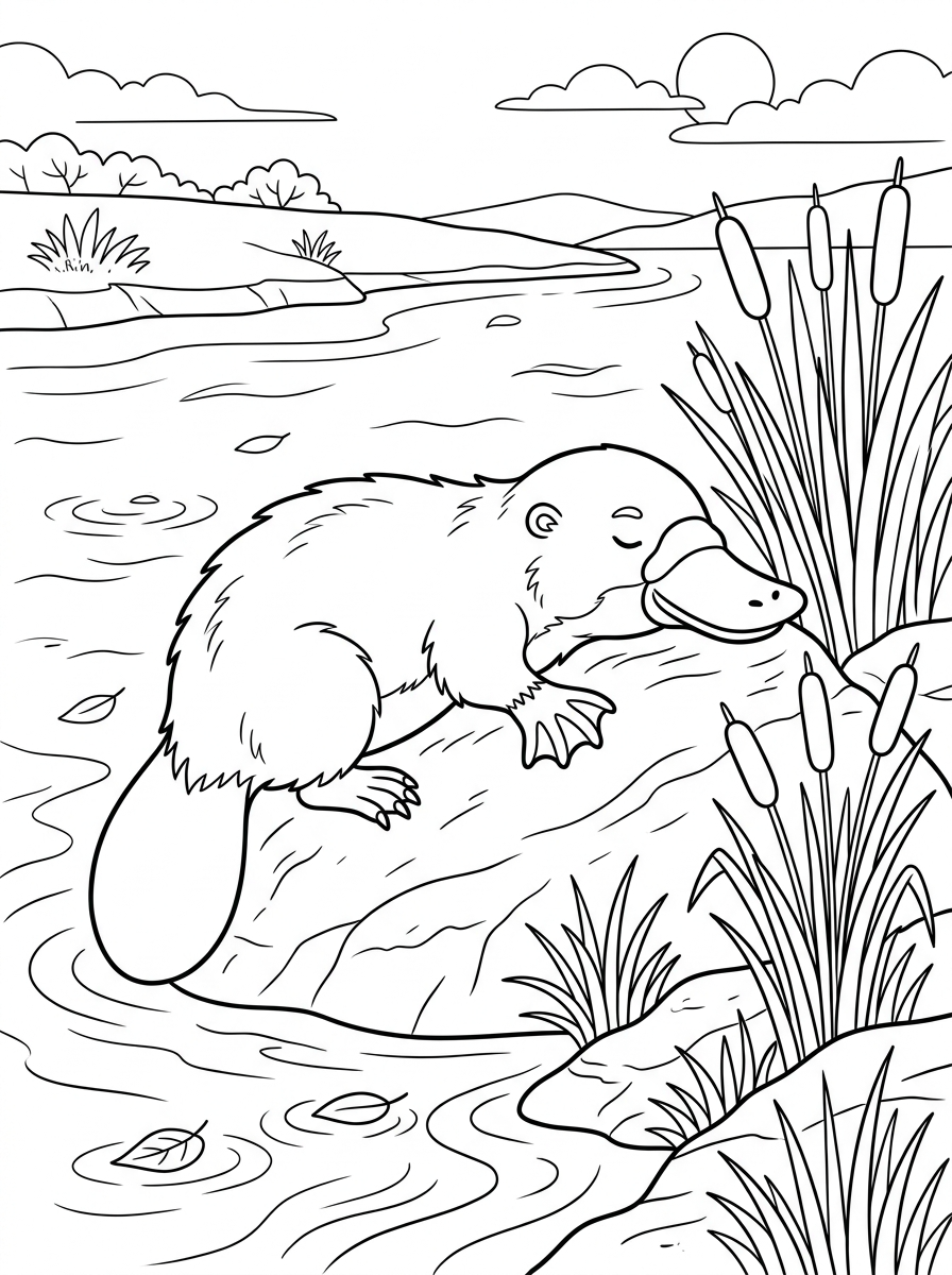 Platypus ornaments coloring pages
