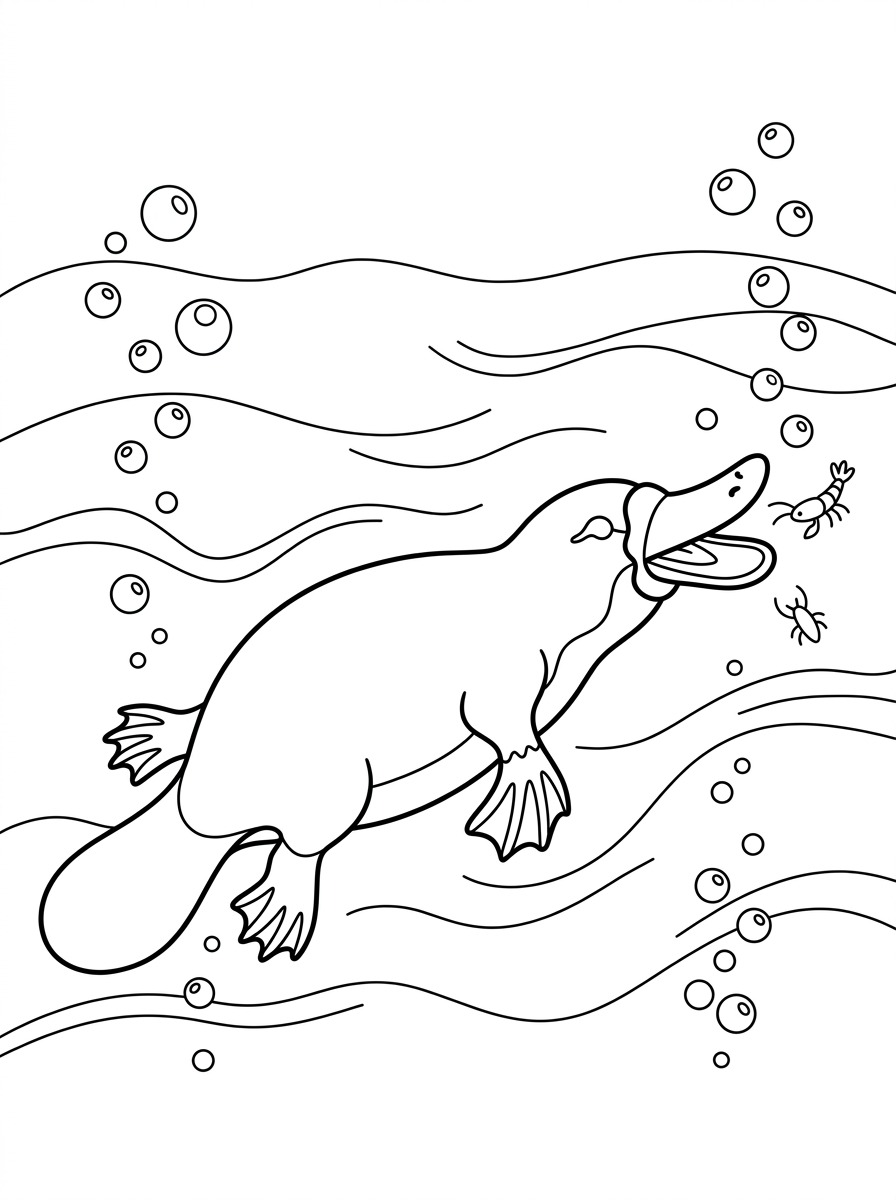 Platypus adult coloring pages