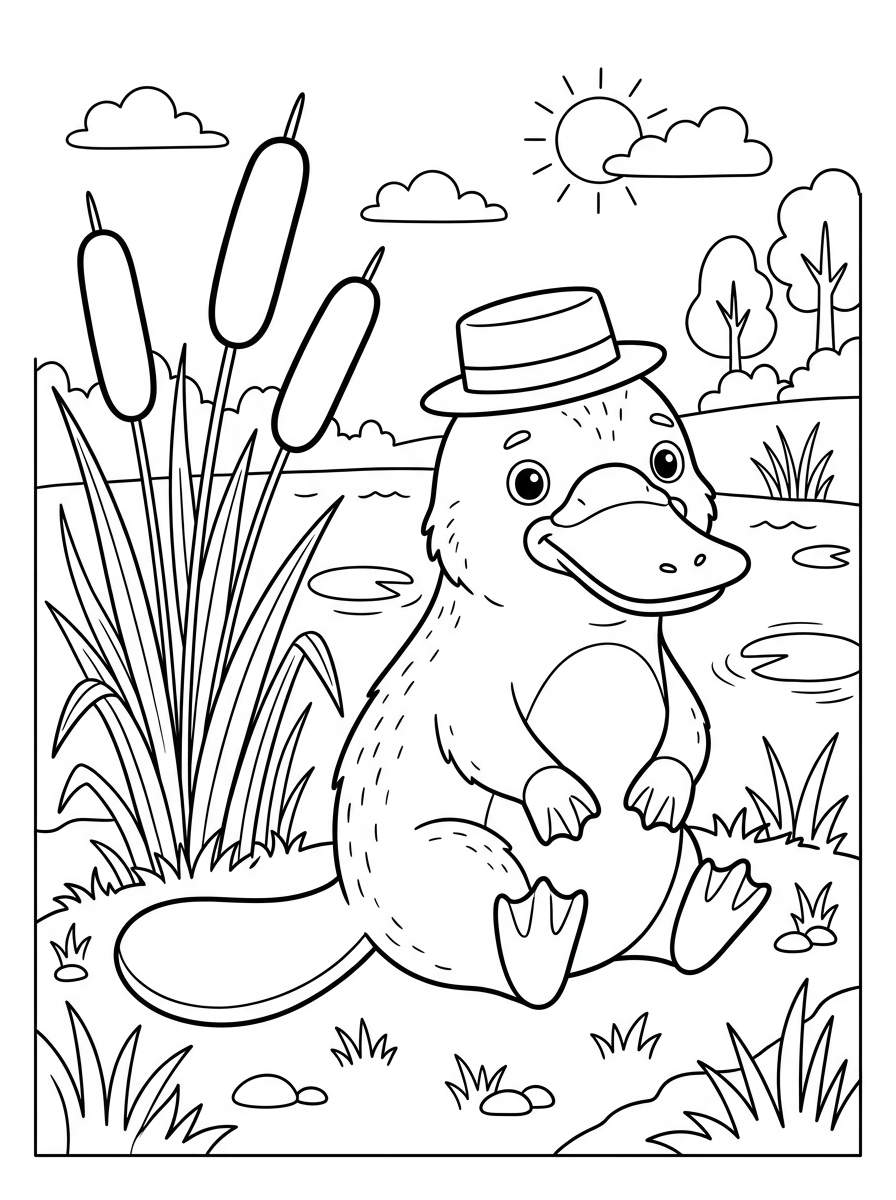 Platypus coloring pages for adults