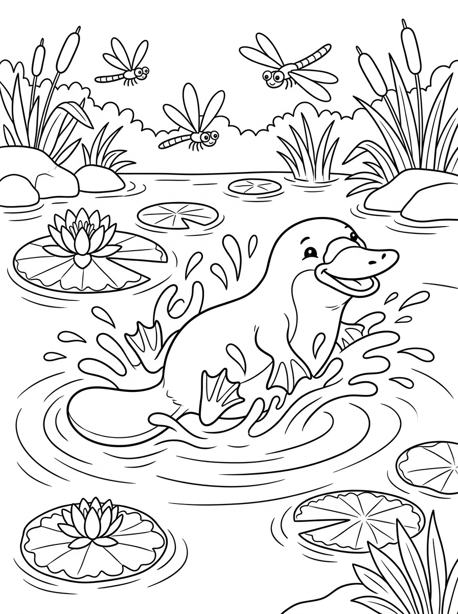 free printable Platypus coloring pages