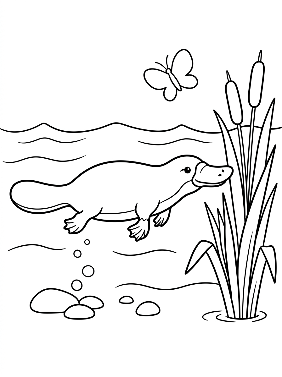 free Platypus coloring pages for adults