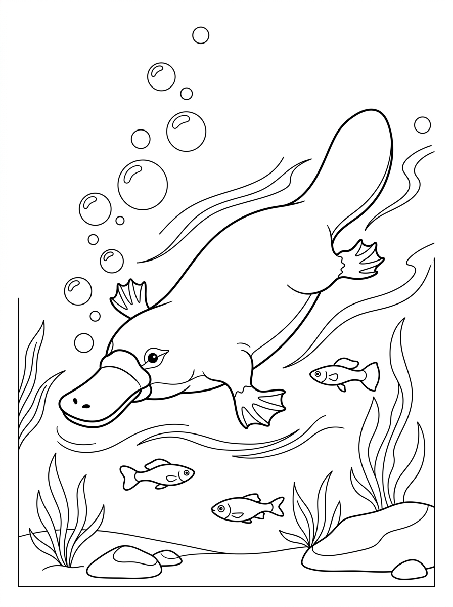 coloring pages for Platypus