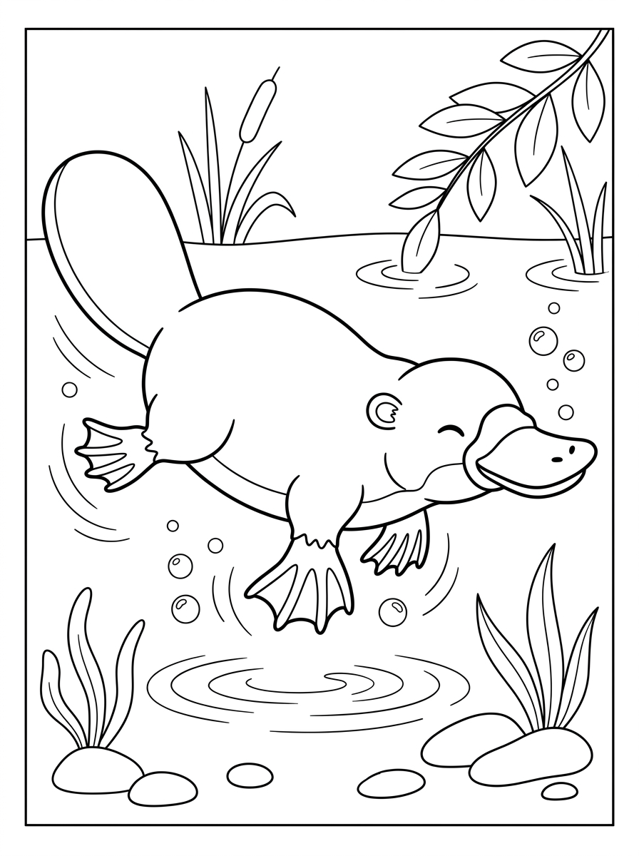 grinch Platypus coloring pages