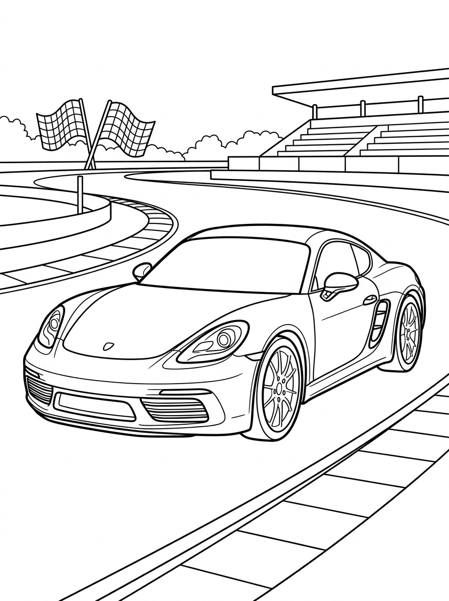 Porsche Coloring Pages 13 free Porsche coloring pages for adults