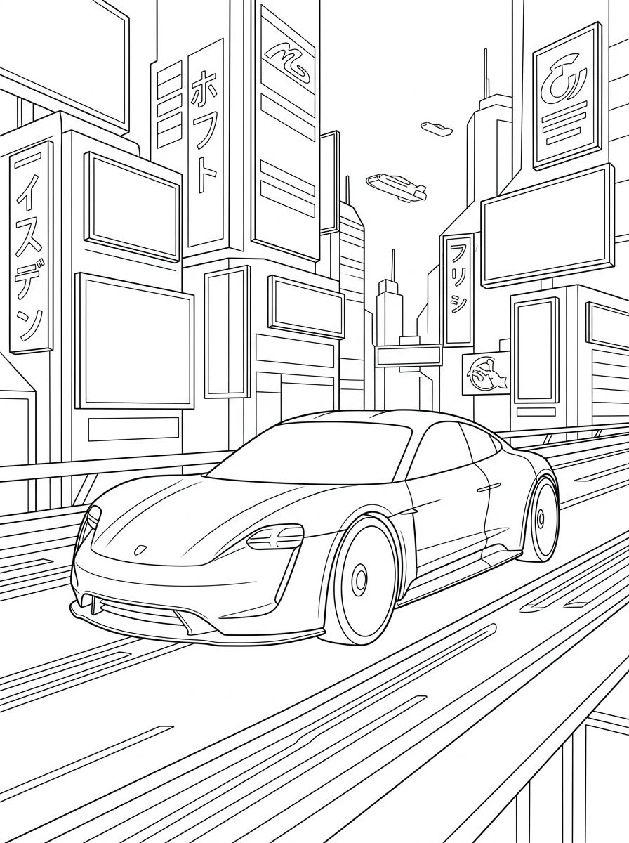 Porsche Coloring Pages 16 detailed Porsche coloring pages 1
