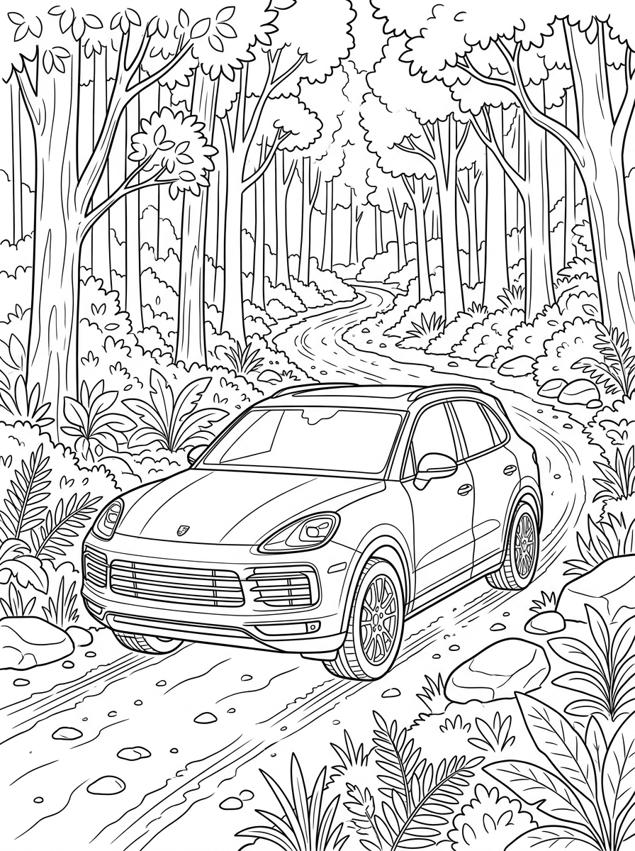 Porsche Coloring Pages 18 Porsche coloring book pages
