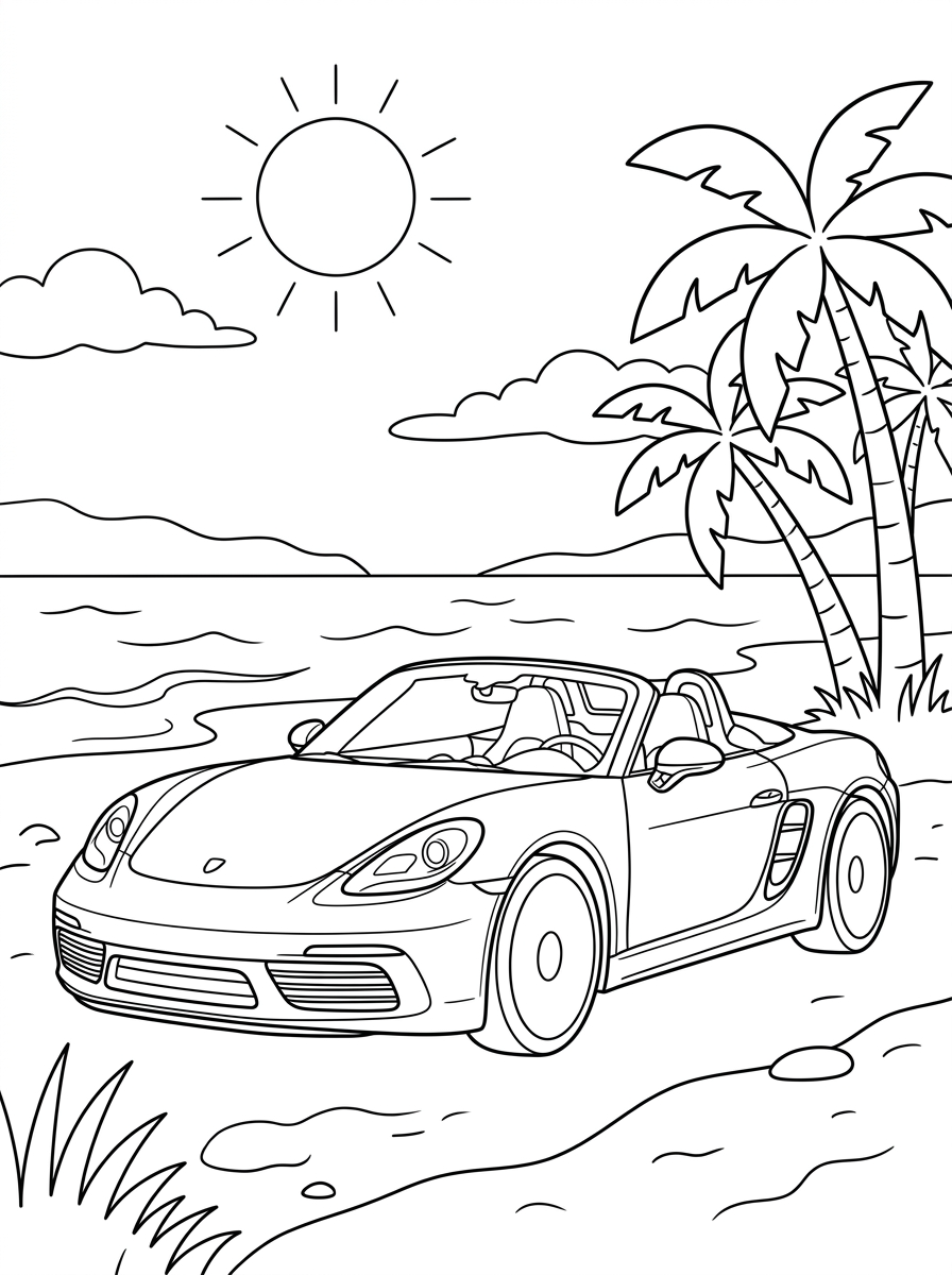 Porsche Coloring Pages 7 kids Porsche coloring pages