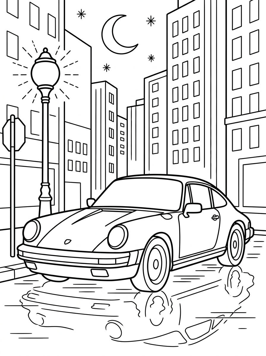 Porsche Coloring Pages 8 detailed Porsche coloring pages