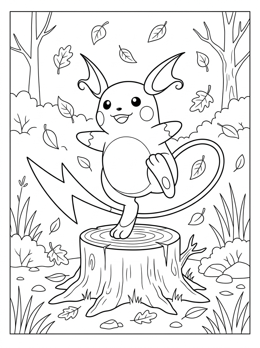 Pages de coloriage Raichu 2 Coloriages de Raichu pour enfants