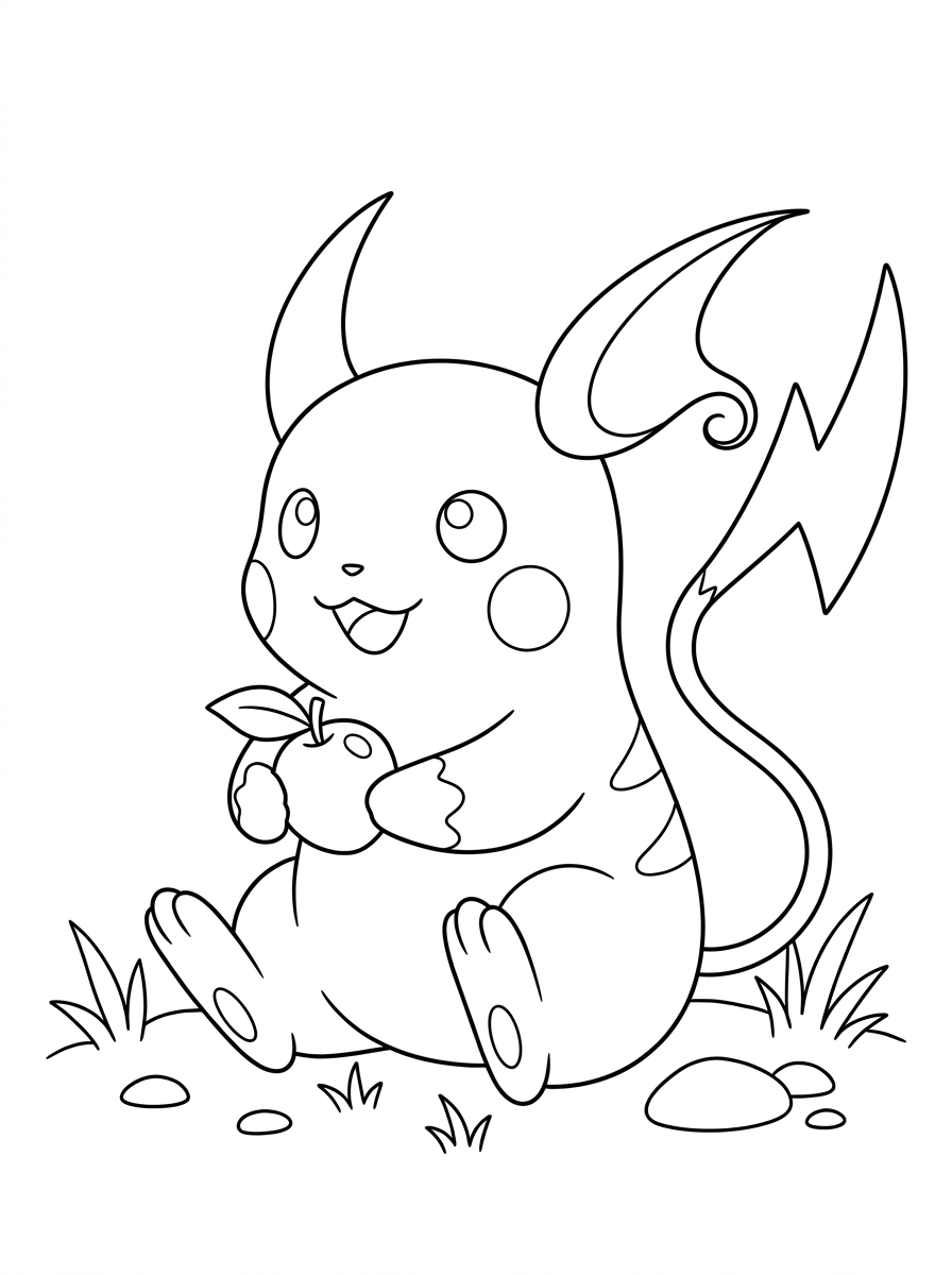Pages de coloriage Raichu 16 Pages de coloriage sur le thème de Raichu