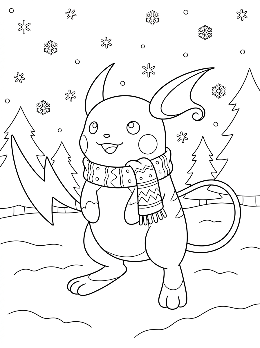 Pages de coloriage Raichu 17 Coloriages des ornements Raichu