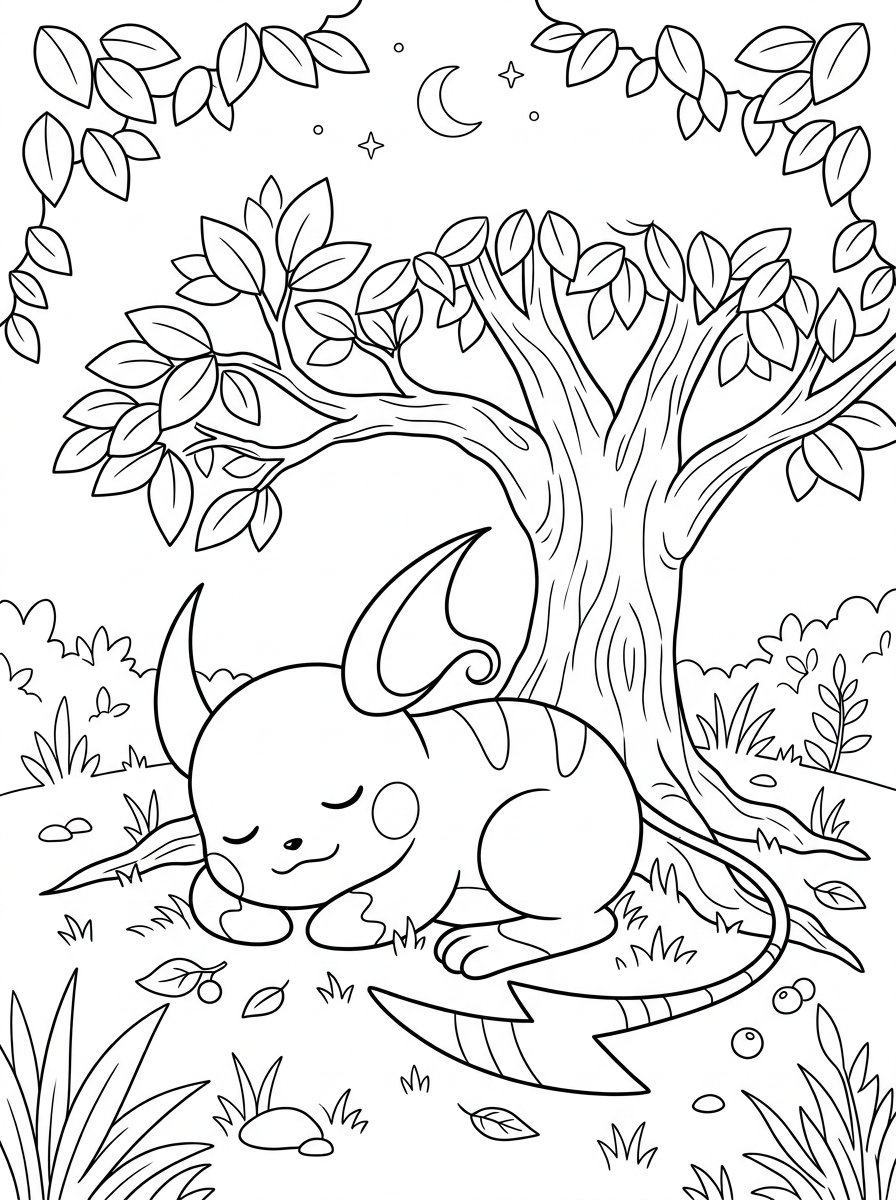 Pages de coloriage Raichu 20 Pages de coloriage Raichu à imprimer gratuitement (3)
