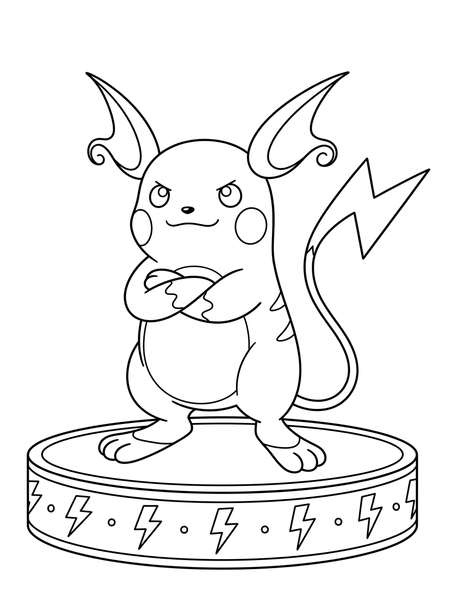 Pages de coloriage Raichu 4 coloriages de décorations Raichu