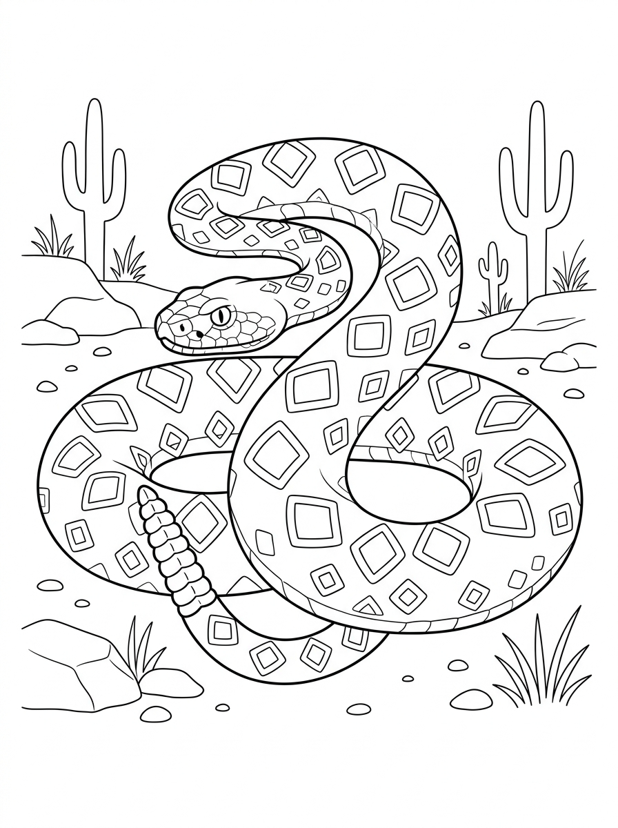 Rattlesnake Coloring Pages 15 free printable Rattlesnake coloring pages