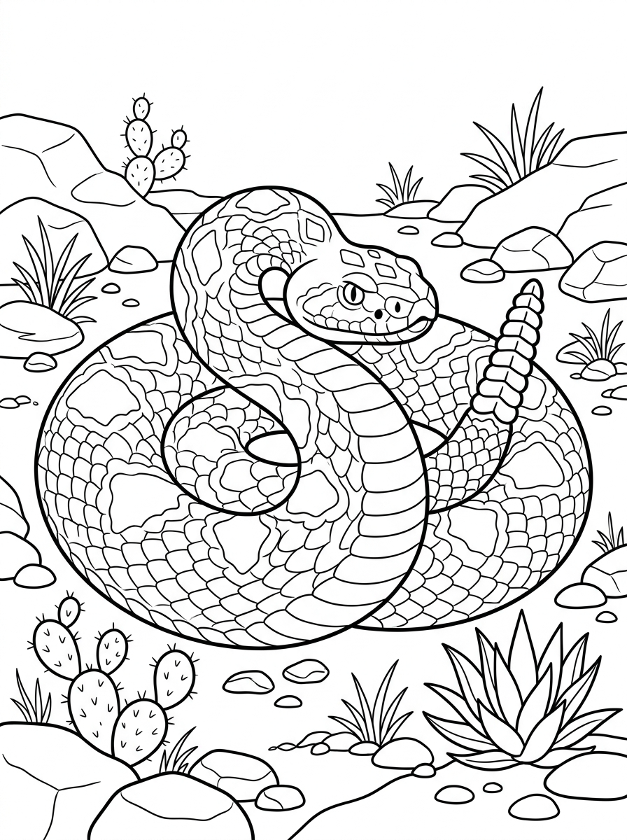 Rattlesnake Coloring Pages 16 coloring pages for kids Rattlesnake