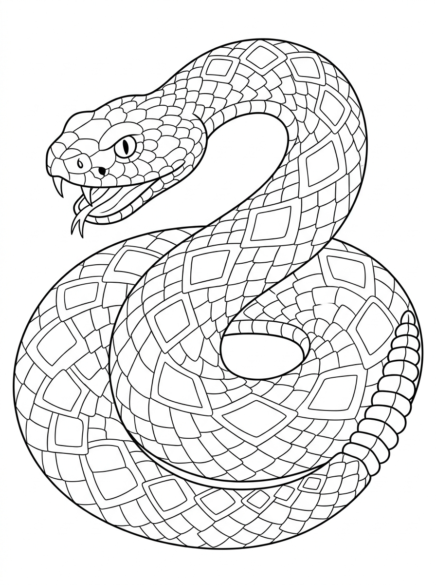 Rattlesnake Coloring Pages 17 coloring pages for kids Rattlesnake 1
