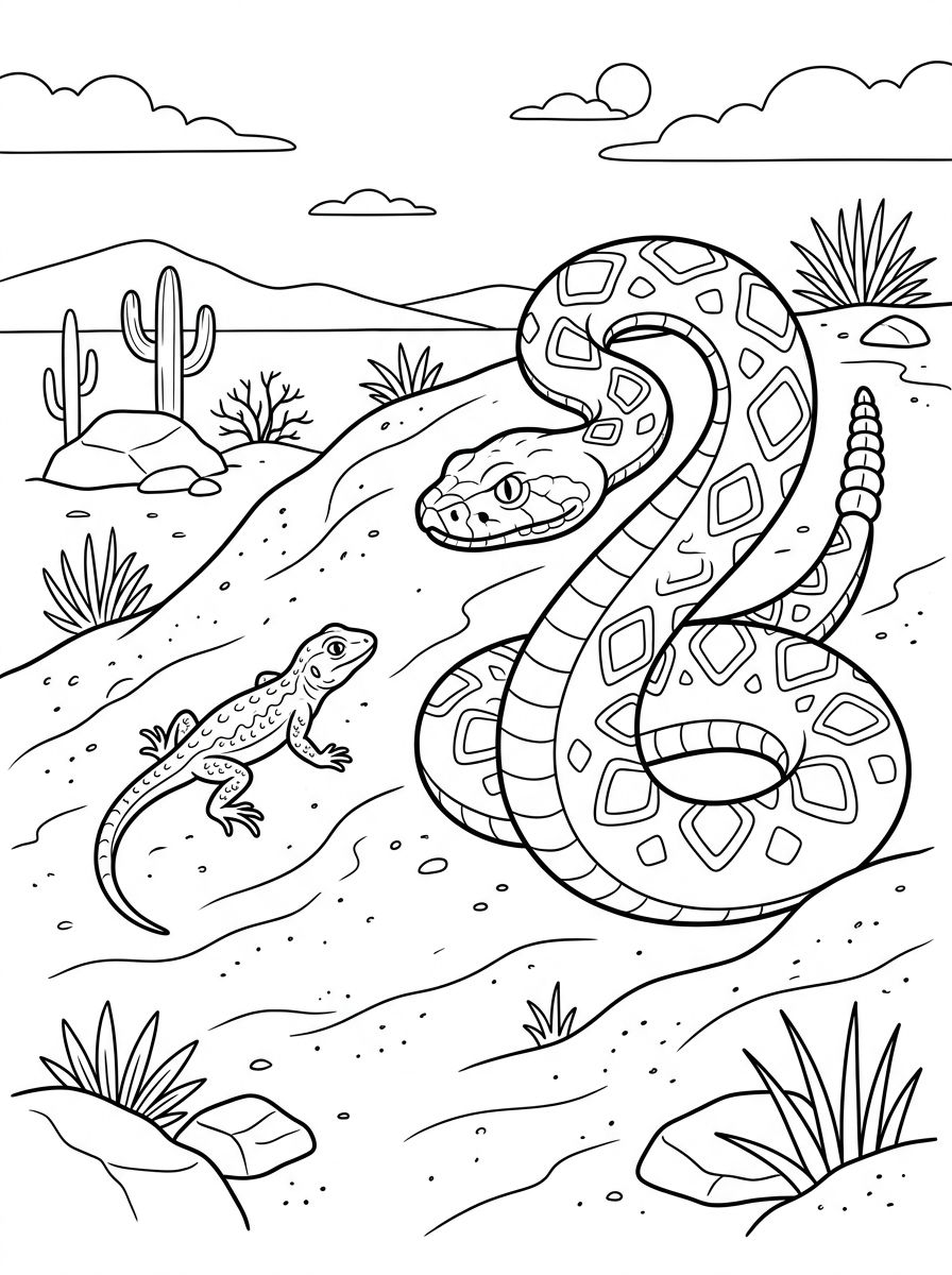 Rattlesnake Coloring Pages 6 detailed Rattlesnake coloring pages for adults