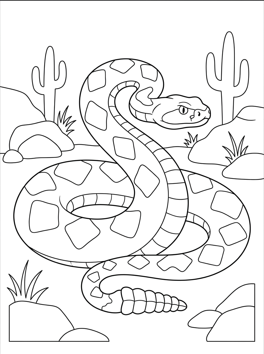 Rattlesnake Coloring Pages 7 Rattlesnake coloring pages for preschoolers