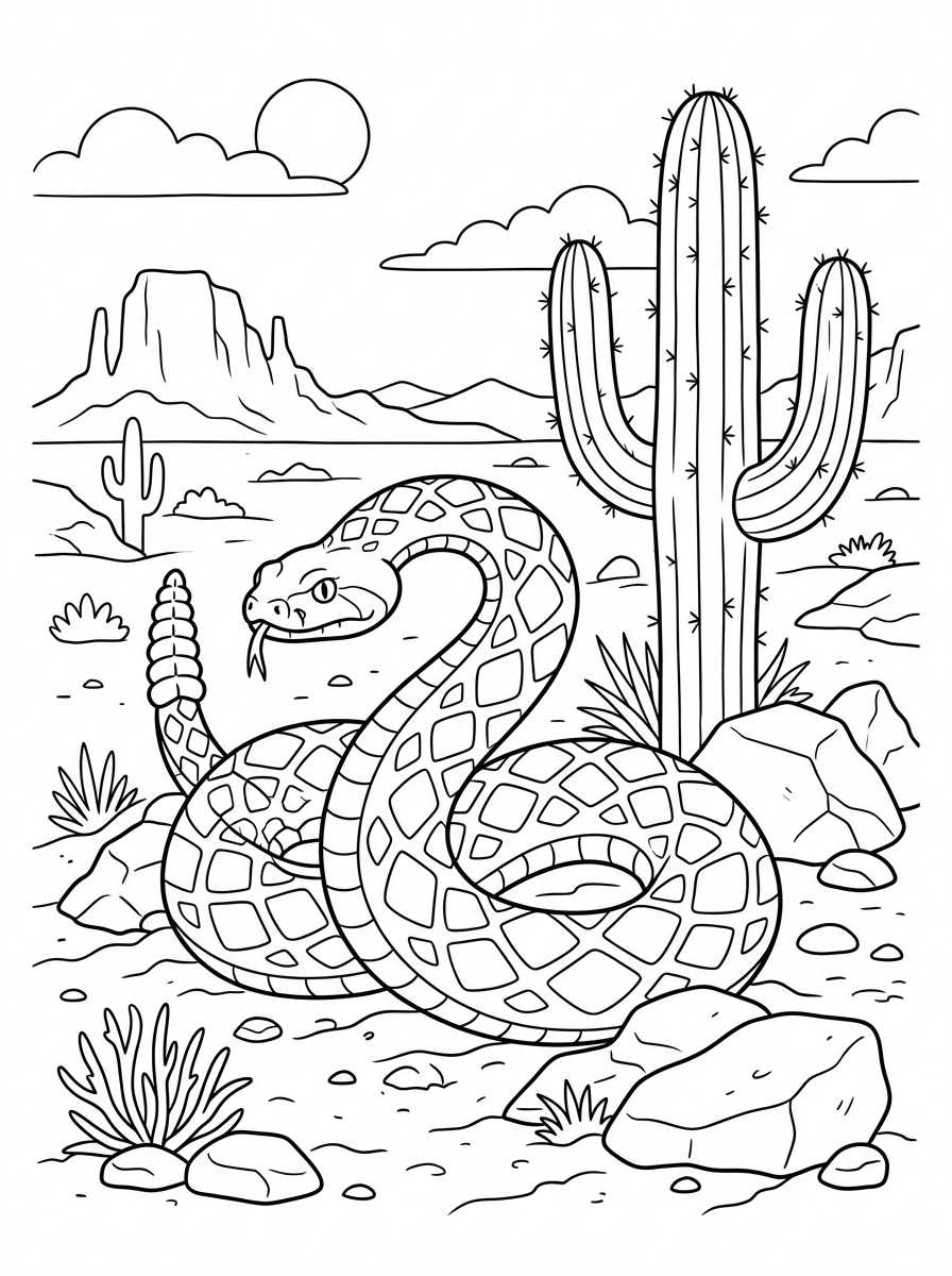 Rattlesnake Coloring Pages 8 free Rattlesnake coloring pages pdf