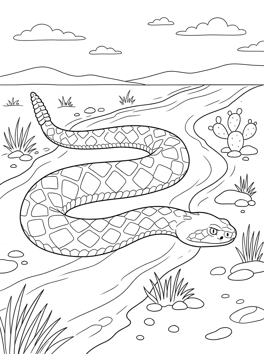 Rattlesnake Coloring Pages 9 Rattlesnake coloring pages for adults easy