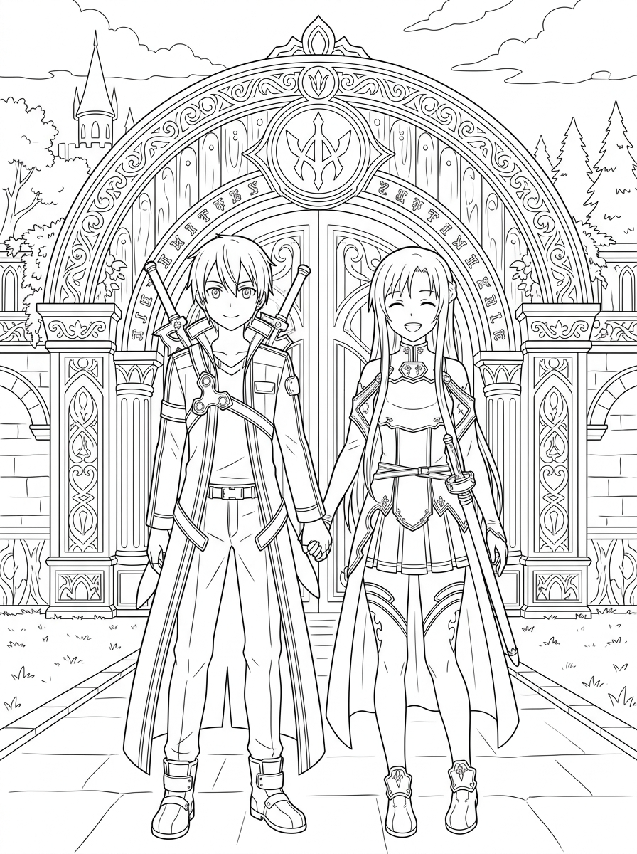 Sword Art Online Coloring Pages 12 cute coloring pages Sword Art Online