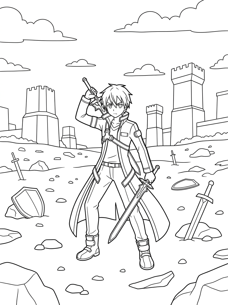 Sword Art Online Coloring Pages 17 printable coloring pages Sword Art Online
