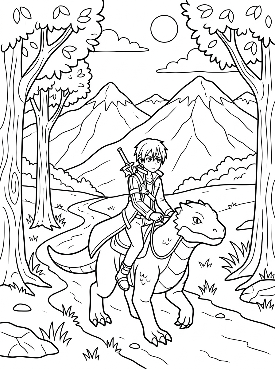 Sword Art Online Coloring Pages 18 Sword Art Online ornament coloring pages