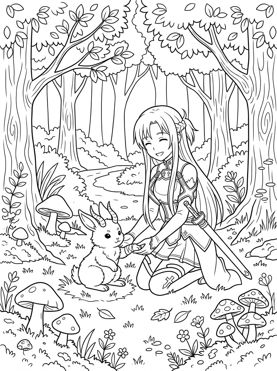 Sword Art Online Coloring Pages 4 Sword Art Online coloring pages for adults pdf