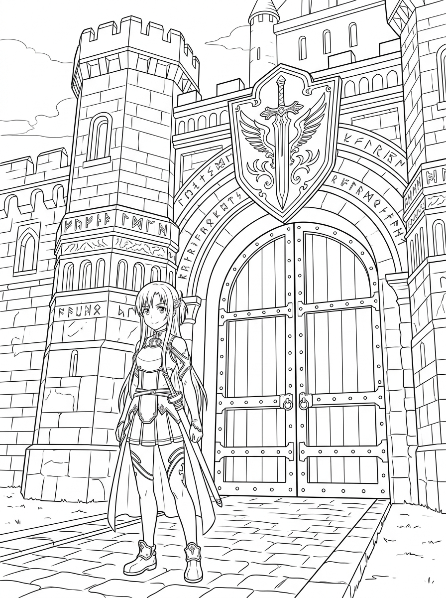 Sword Art Online Coloring Pages 7 Sword Art Online ornaments coloring pages