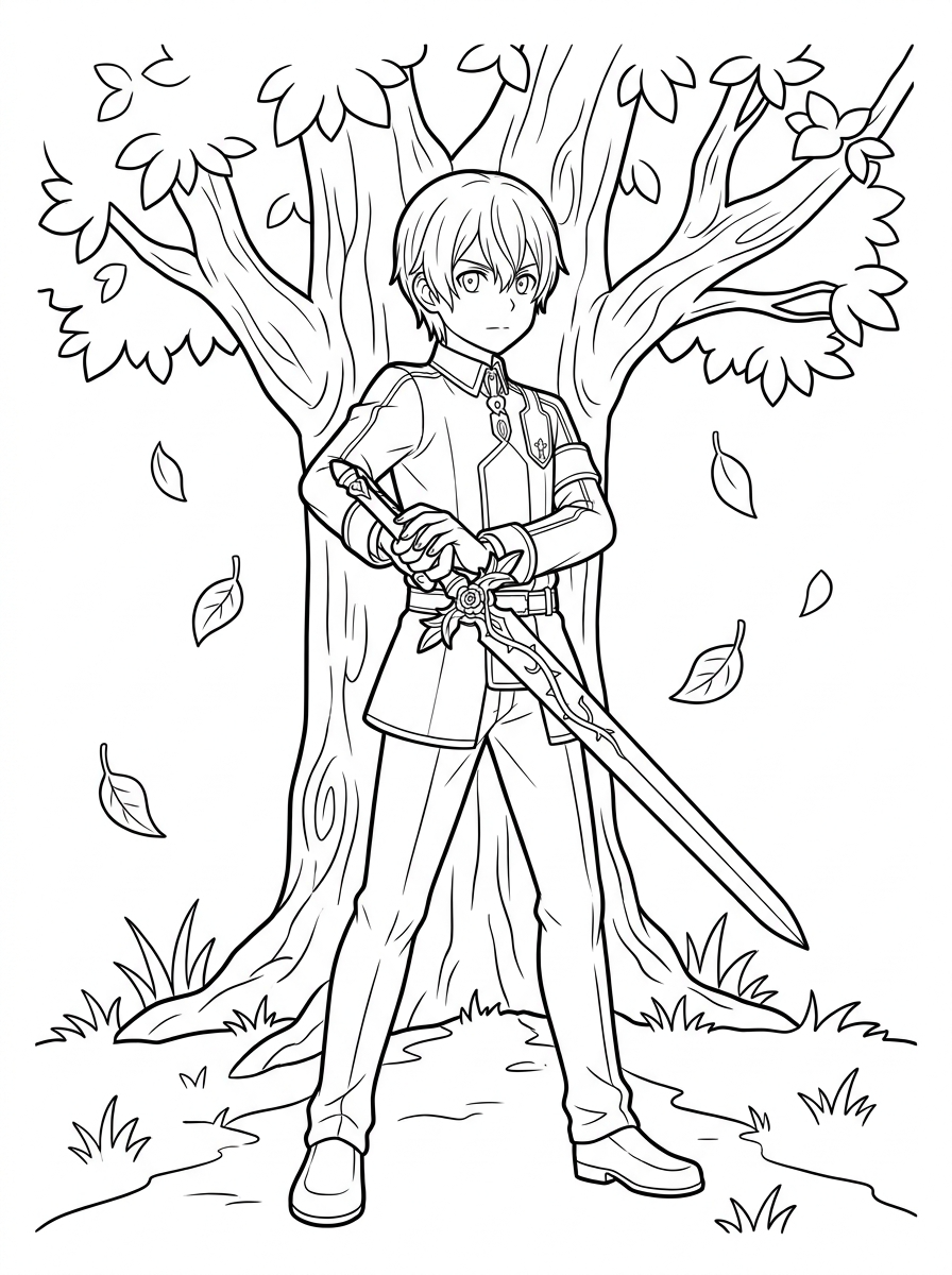 Sword Art Online Coloring Pages 9 detailed Sword Art Online coloring pages