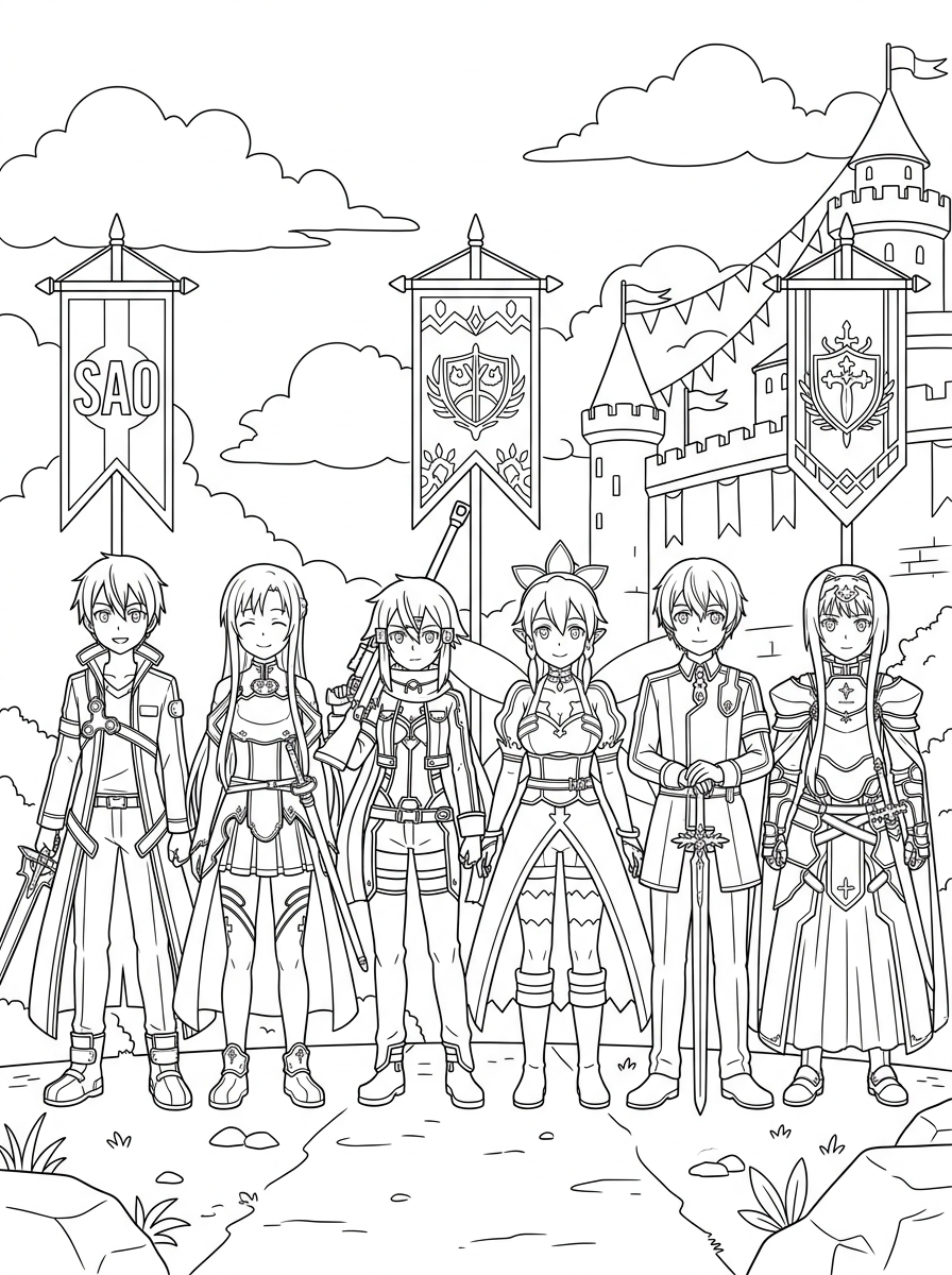 Sword Art Online Coloring Pages 10 coloring pages Sword Art Online