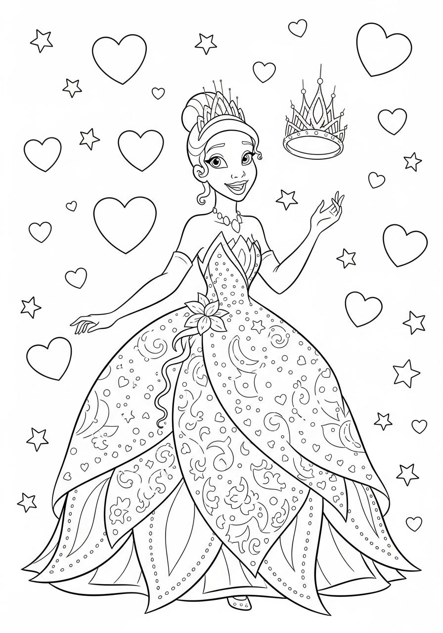 free coloring pages Tiana