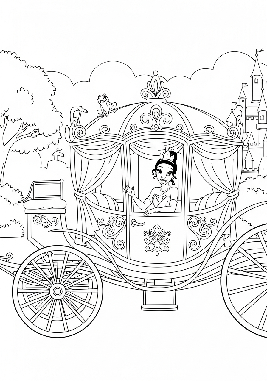 free Tiana coloring pages