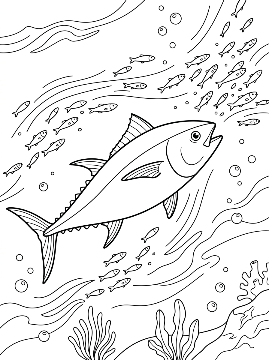 Tuna Coloring Pages 2 Tuna coloring pages free
