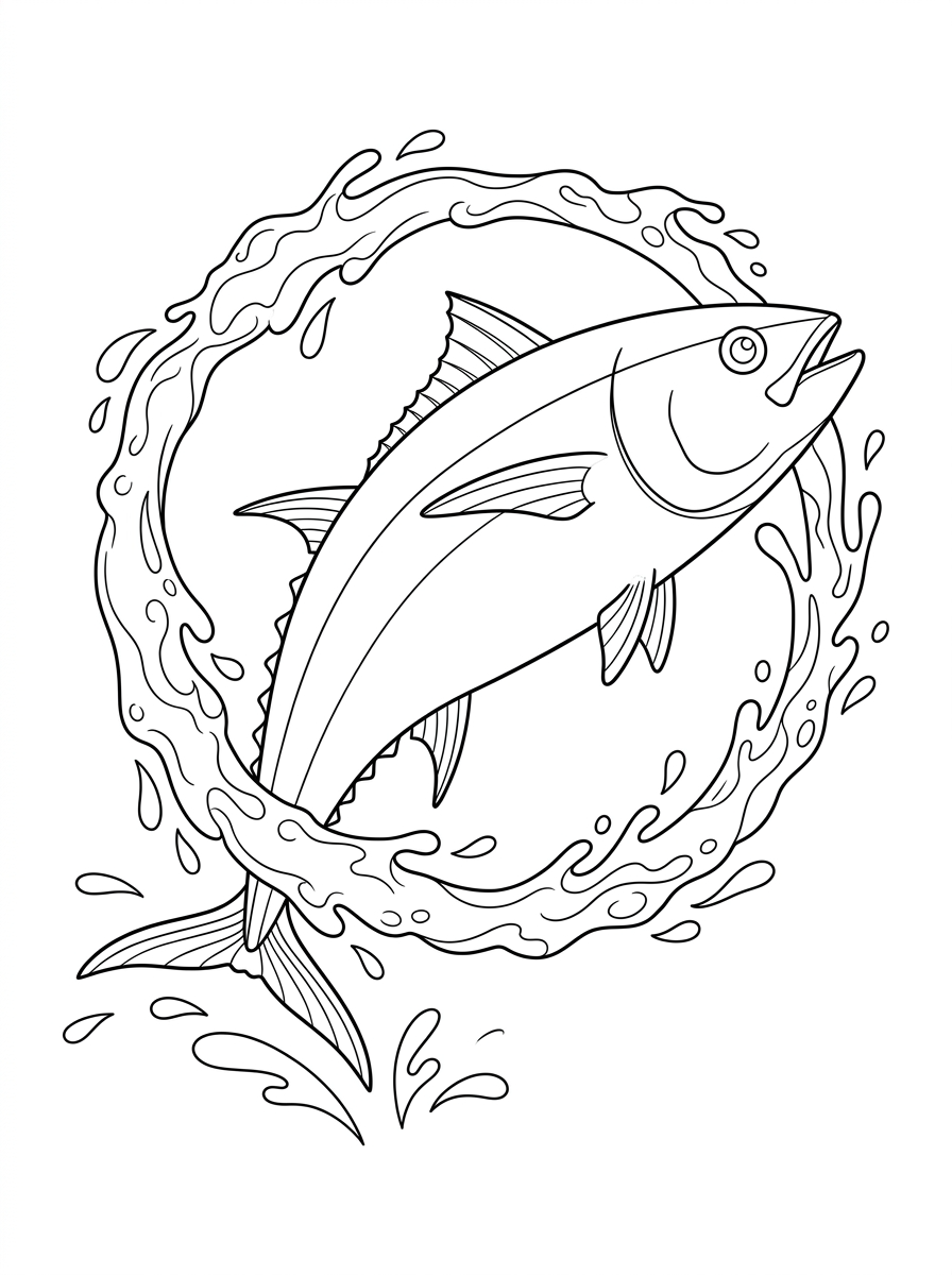 Tuna Coloring Pages 11 Tuna coloring pages free printable 1