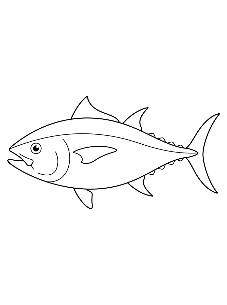 Tuna Coloring Pages 4 coloring pages for kids Tuna