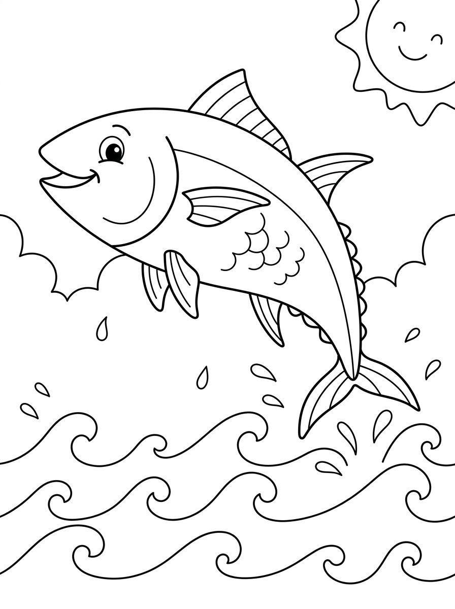 Tuna Coloring Pages 5 Tuna coloring pages to print