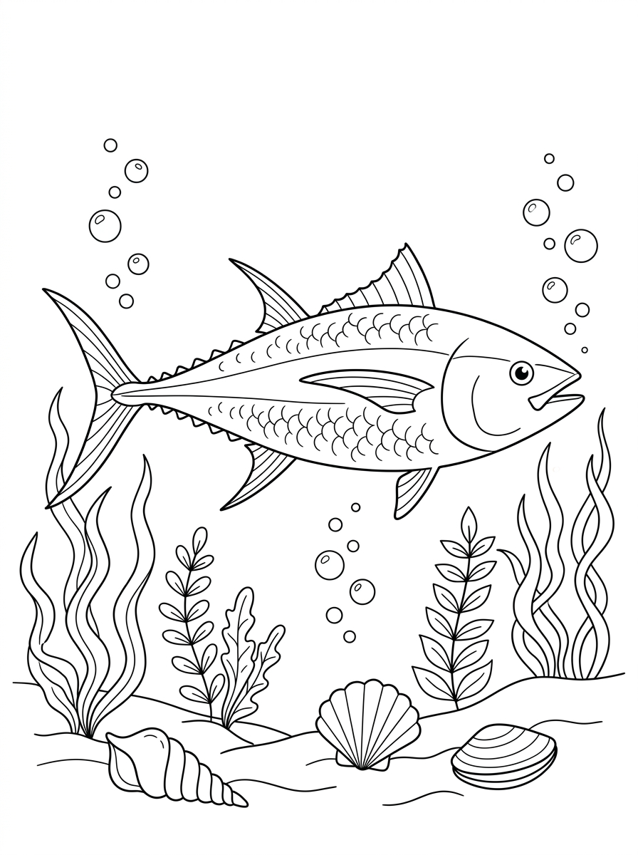 Tuna Coloring Pages 6 Tuna coloring pages free 1
