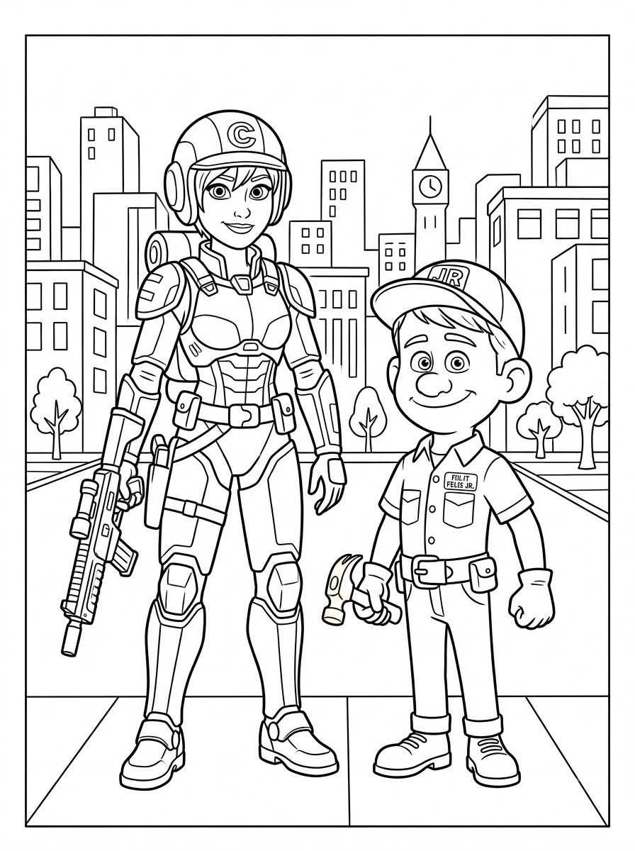 Wreck-It Ralph Coloring Pages 12 Wreck It Ralph coloring pages for adults easy 1