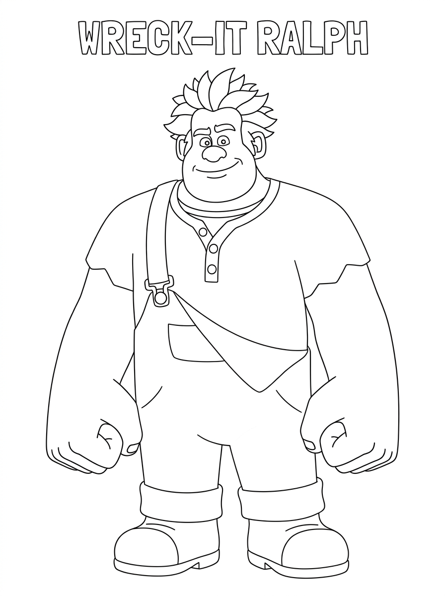 Wreck-It Ralph Coloring Pages 19 hard Wreck It Ralph coloring pages 1
