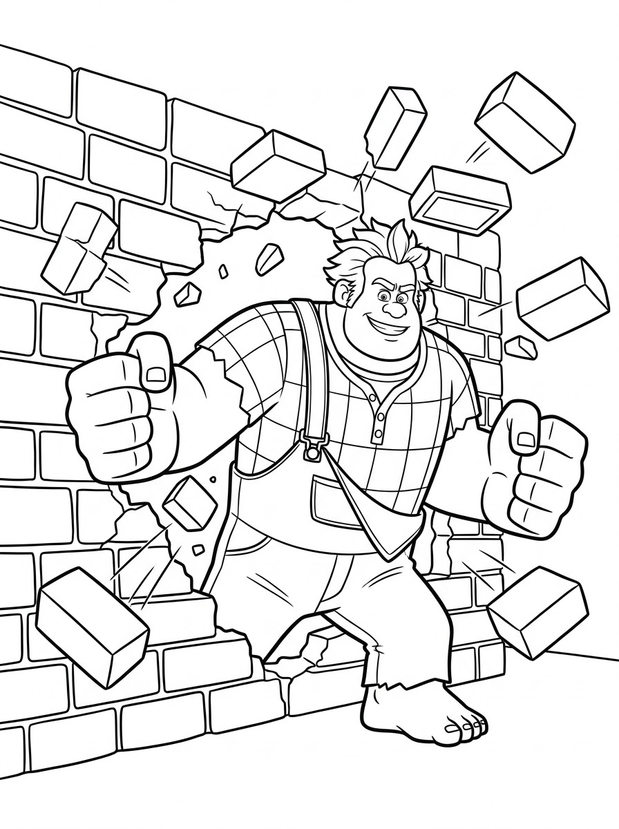 Wreck-It Ralph Coloring Pages 7 Wreck It Ralph coloring pages