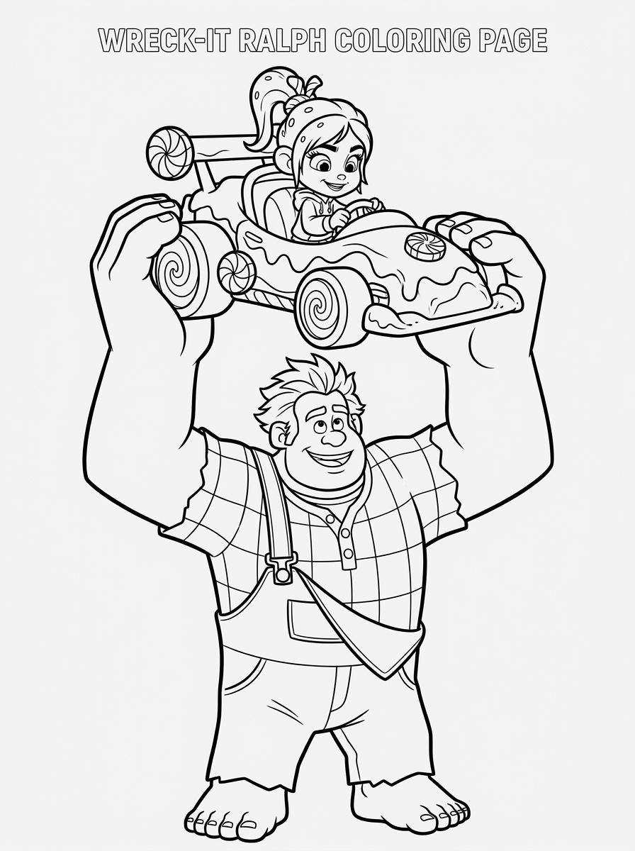 Wreck-It Ralph Coloring Pages 8 Wreck It Ralph free coloring pages
